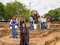 A group of youth posing outdoors