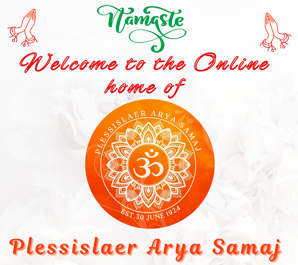 Poster with the words 'welcome to our online home' it has a logo and praying hands