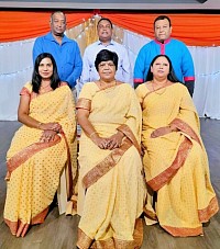 Group of people posing for a photo